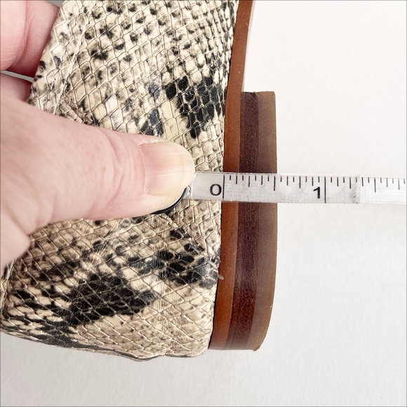 Sam Edelman Loraine Bit Loafer 6.5 neutral reptile snakeskin leather flats shoes - Picture 12 of 13